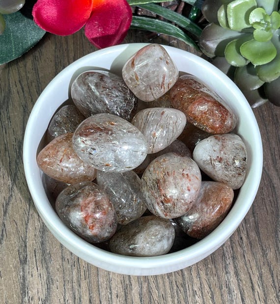 Rutilated Quartz Tumbled Stones