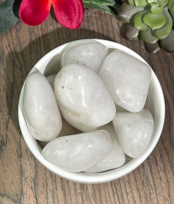 Tumbled Milky Quartz: Calming White Quartz Stone