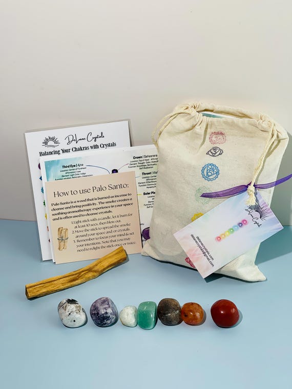Chakra Crystal Gift Sets, Tumbled, Raw, Beginner Set
