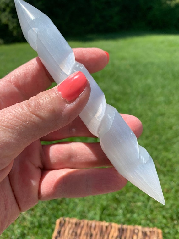 Selenite Massage Wand: Cleansing Crystal Point