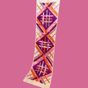 Vintage Geometric Acetate Scarf - Made in Japan
