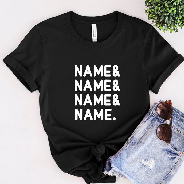 Custom Name List Shirt | Funny Women Shirt | Helvetica Font Name List | Funny List TShirt | Custom Gift | Name list shirt | Custom tshirt