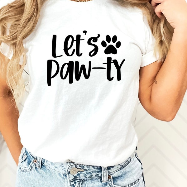 Let's Paw-ty Shirt, Dog Birthday Shirt, Puppy Birthday, Puppy Pawty, Dog Invitation Shirt, Dog Mom, Dog Dad shirt