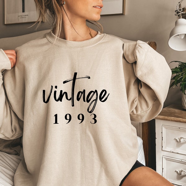 Classic 1993 Sweatshirt and Hoodie, 30th Birthday Gift, Unisex Crewneck, Gift for Him, Gift for Her, 30th Milestone Birthday, Birthday Gift