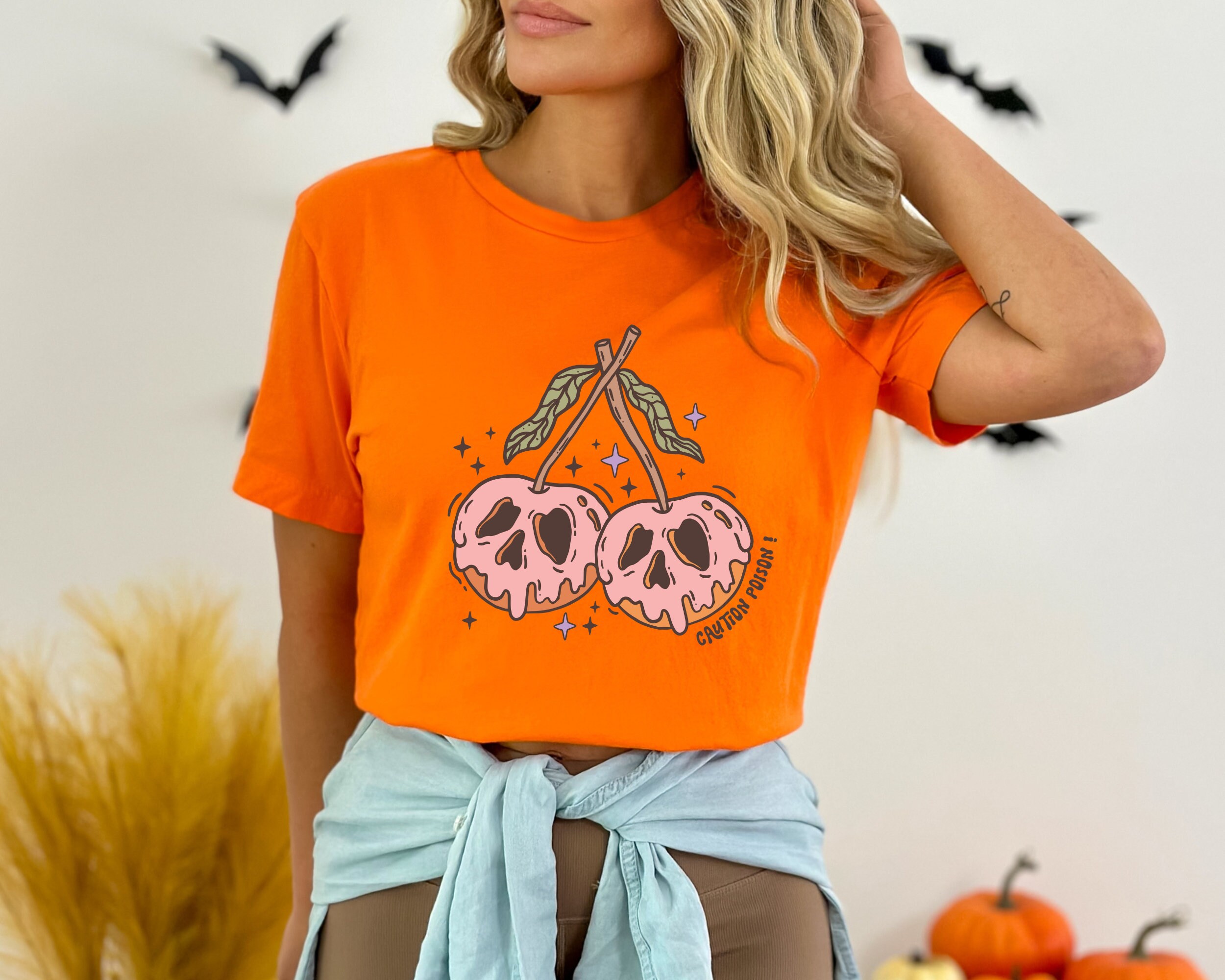 Discover Cute Cherry Shirt, Cute Halloween Shirt, Halloween T-shirt, Cute Halloween T-Shirt, Poison Cherries Shirt, Poison Cherry T-Shirt, Fall Shirt