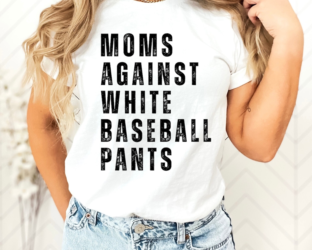 Baseball Mom Shirt, Baseball Game Day Tshirt for Moms, White Baseball