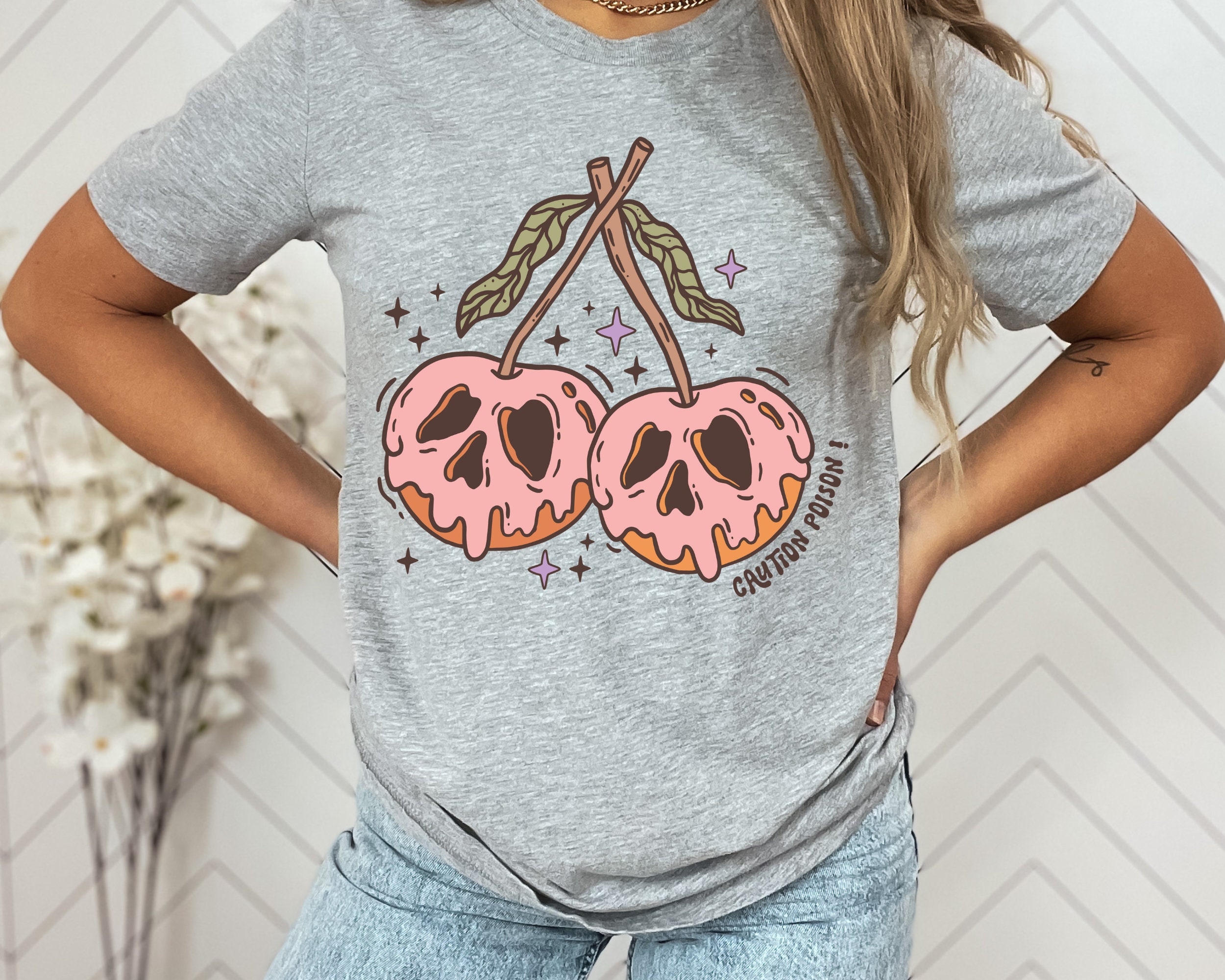 Discover Cute Cherry Shirt, Cute Halloween Shirt, Halloween T-shirt, Cute Halloween T-Shirt, Poison Cherries Shirt, Poison Cherry T-Shirt, Fall Shirt