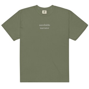 Unreliable Narrator, Embroidered Shirt, Reading Tee, Bookish T-Shirt, Book Shirt, Bookish Gift, Bookish Shirt, Book Lover Gift