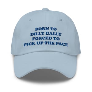 Funny Hat, Weird Hat, Born To Dilly Dally Hat, Meme Hat, Cute Hat, Embroidered Hat, Friend Gift