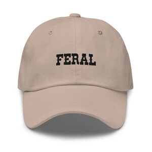 Funny Hat, Feral Hat, Meme Hat, Gag Gift, Sarcasm Hat, Friend Gift, Embroidered Hat, Aesthetic Hat, Weird Hat, Gift For Men