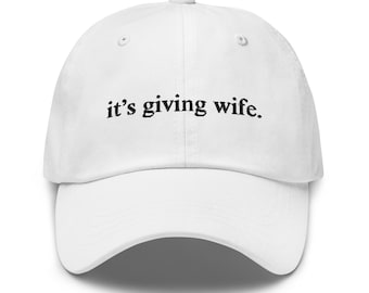 It’s Giving Wife, Bride Hat, Embroidered Hat, Bridal Shower Gift, Bride Gift, Wedding Hat, Bachelorette Party, Wedding Party, Wife Gift
