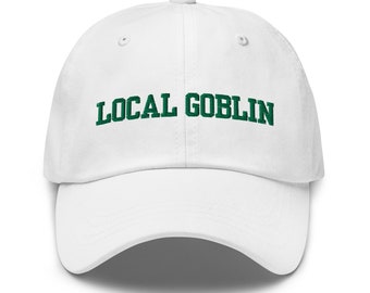 Sombrero de duende local, sombrero divertido, sombrero de meme, sombrero estético, regalo de goblincore, regalo de mordaza, regalo de amigo, sombrero bordado