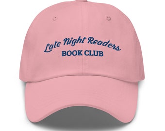 Book Club Hat, Late Night Readers, booklover hat, Dad Hat Aesthetic, Literature Gift Hat, Gift For Book Lover, Gift Book Lover