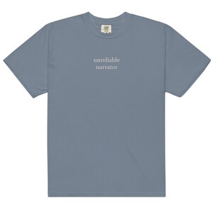 Unreliable Narrator, Embroidered Shirt, Reading Tee, Bookish T-Shirt, Book Shirt, Bookish Gift, Bookish Shirt, Book Lover Gift