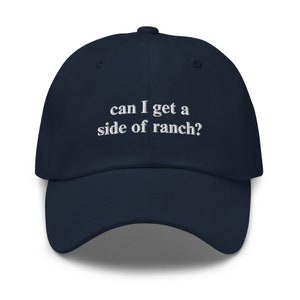 Ranch Hat, Funny Ranch Hat, Trendy Hat, Meme Hat, Dad Hat Aesthetic, Funny Hat