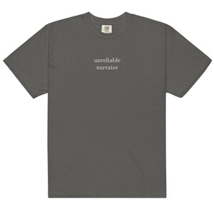 Unreliable Narrator, Embroidered Shirt, Reading Tee, Bookish T-Shirt, Book Shirt, Bookish Gift, Bookish Shirt, Book Lover Gift