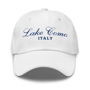 Lake Como Hat, Destination Hat, Bachelorette’s Party,  Aesthetic Hat, Travel Hat, Italy Hat, Souvenir Hat, Lake Como Gift, Vacation Hat