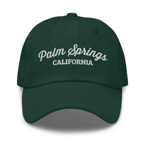 Palm Springs Hat, Destination Hat, City Hat, Dad hat aesthetic, Trendy hat, minimalist hat, Travel Cap, California Hat, Souvenir Hat