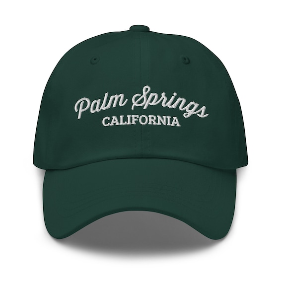 Palm Springs Hat, Destination Hat, City Hat, Aesthetic Hat, Trendy hat, minimalist hat, Travel Cap, California Hat, Souvenir Hat