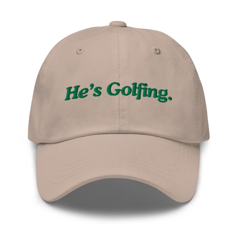 Funny Golf Hat, He’s Golfing Hat, Golf Hat, Golf Gift, Golf Lover Gift, Stocking Stuffer, Birthday Gift, Funny Hat, Dad Gift, Boyfriend Gift