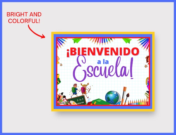 Printable Back to School Sign/ De Vuelta a La Escuela 