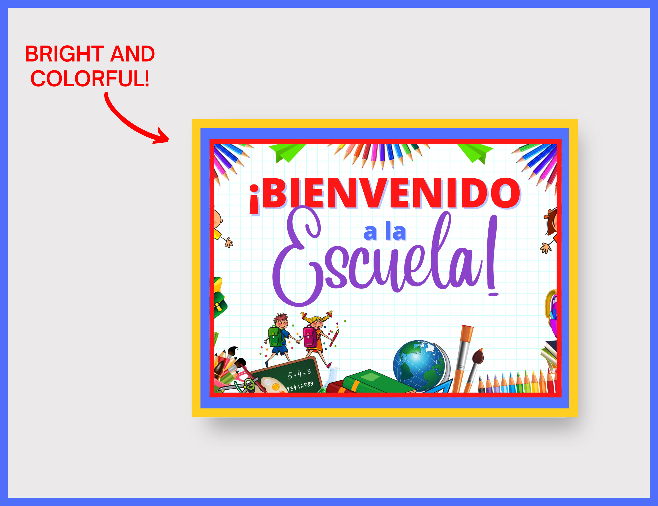 Printable Back to School Sign/ De Vuelta a La Escuela 