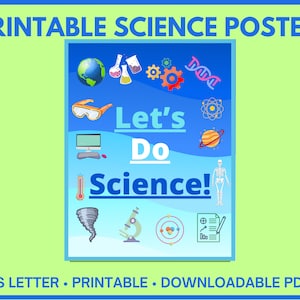 Printable Science Poster for Classroom, Home, Homeschool, Laboratory ...