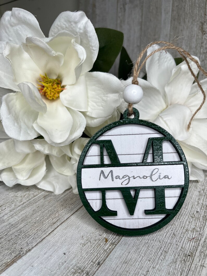 Custom Personalized Family Name Christmas Ornament, Unique Holiday