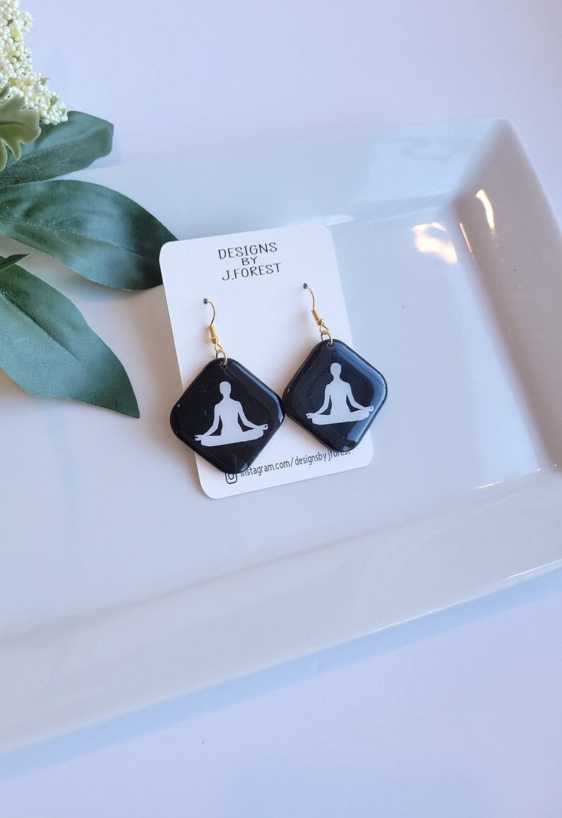 Yoga Pose Earrings Polymer Clay Earrings Yoga Instructor Etsy Canada