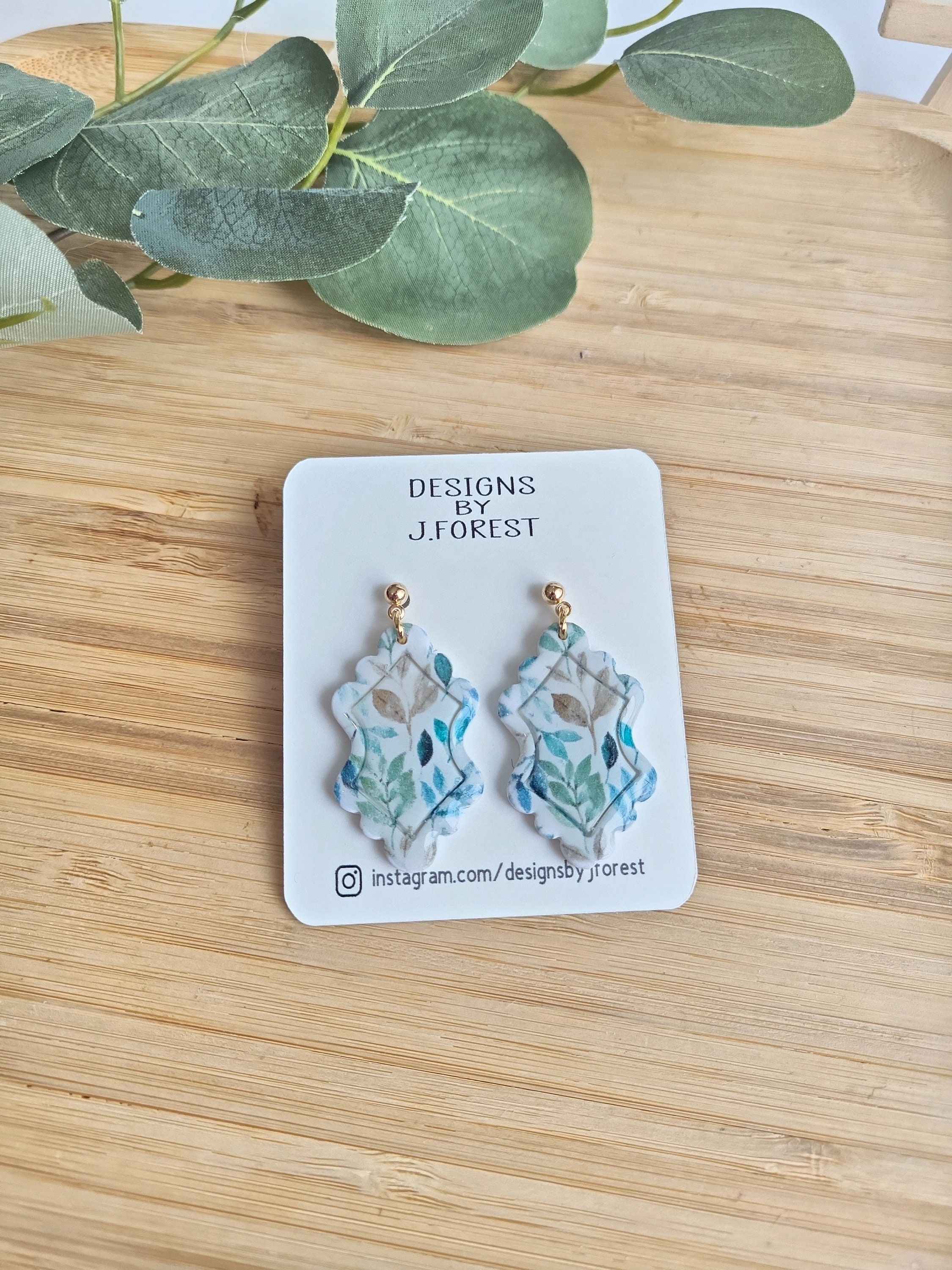 Leaf Dangle Earrings Unique Clay Earrings Elegant Earrings Etsy Canada