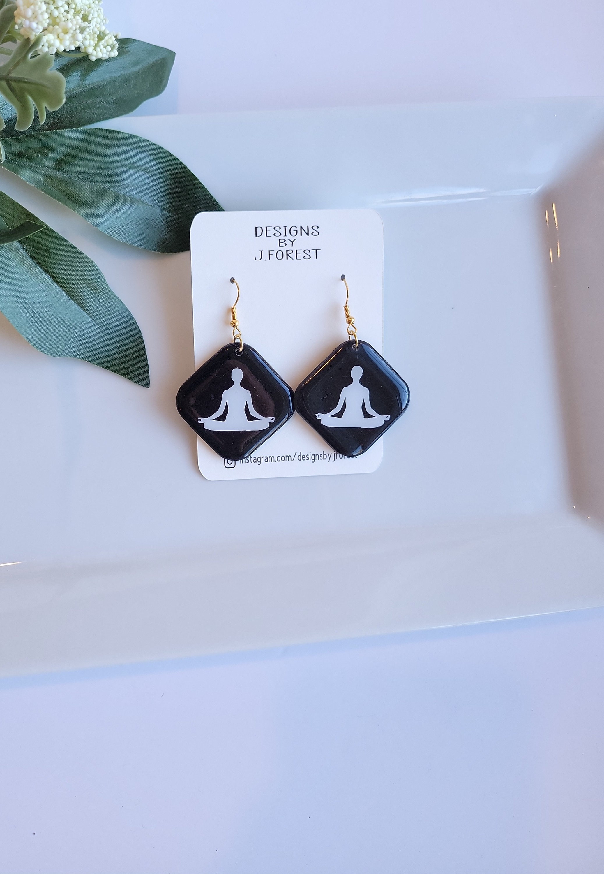 Yoga Pose Earrings Polymer Clay Earrings Yoga Instructor Etsy Canada