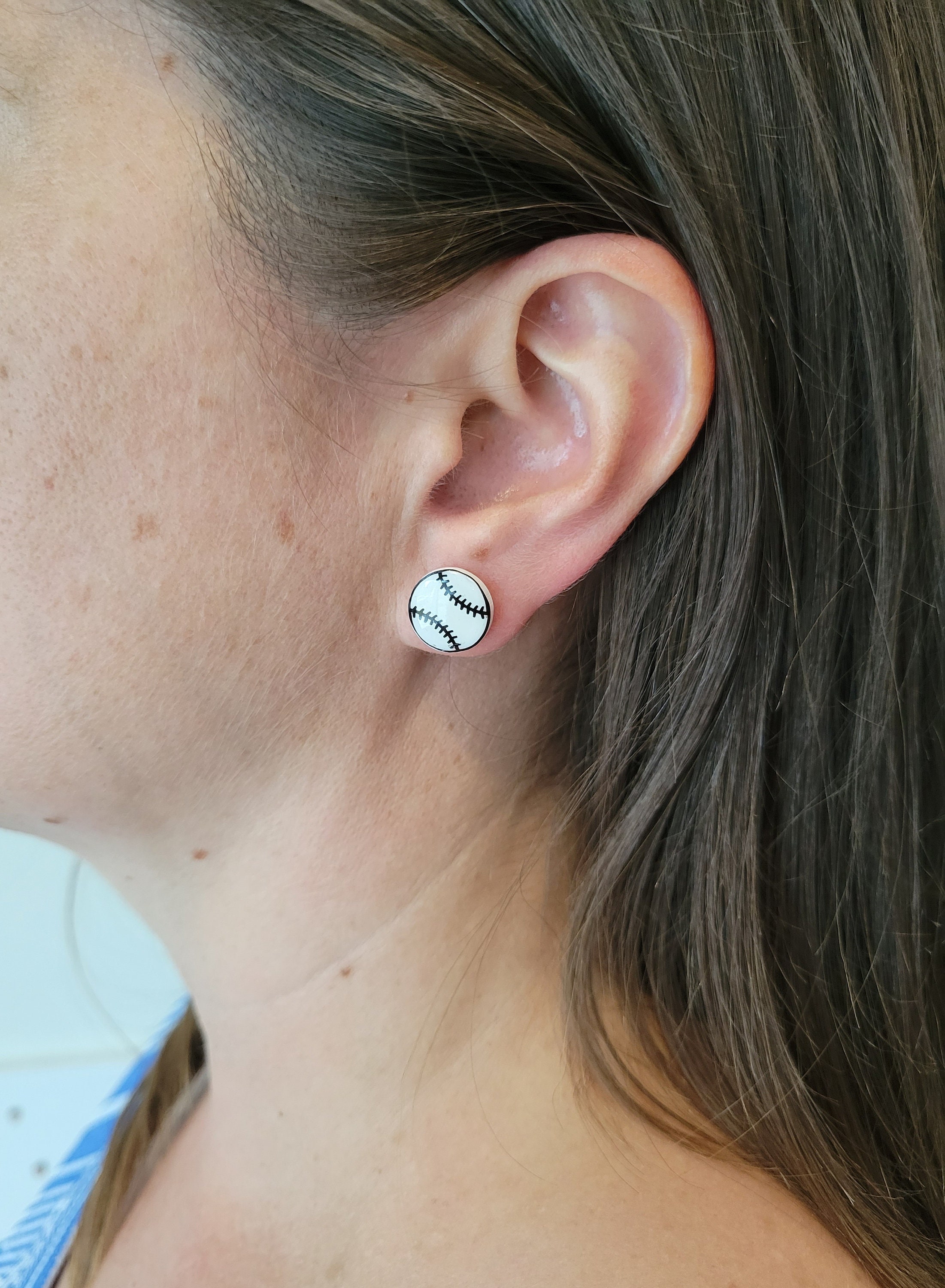 Sports Stud Earrings Volleyball Studs Basketball Studs Etsy Canada