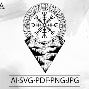 Vegvisir Viking Knotwork SVG: Celtic Norse Mythology Design (Digital Download
