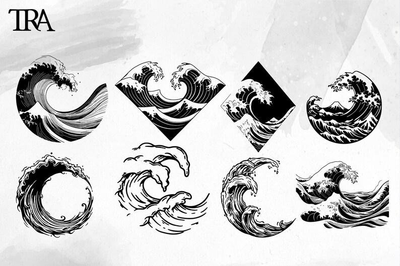 Wave SVG Bundle: Ocean Beach Nautical Designs (digital Download - Etsy