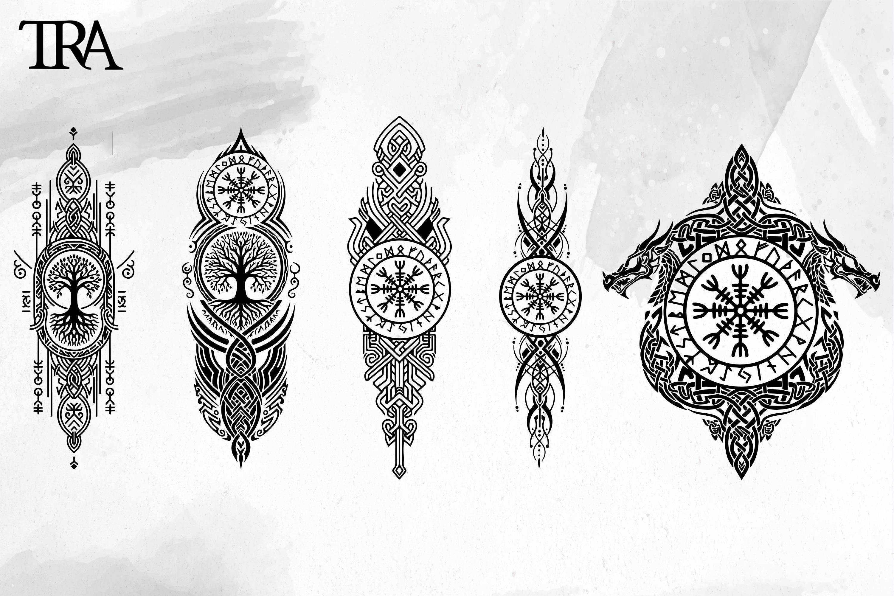 Vegvisir Viking Compass SVG Bundle: Nordic Knotwork Designs (digital ...