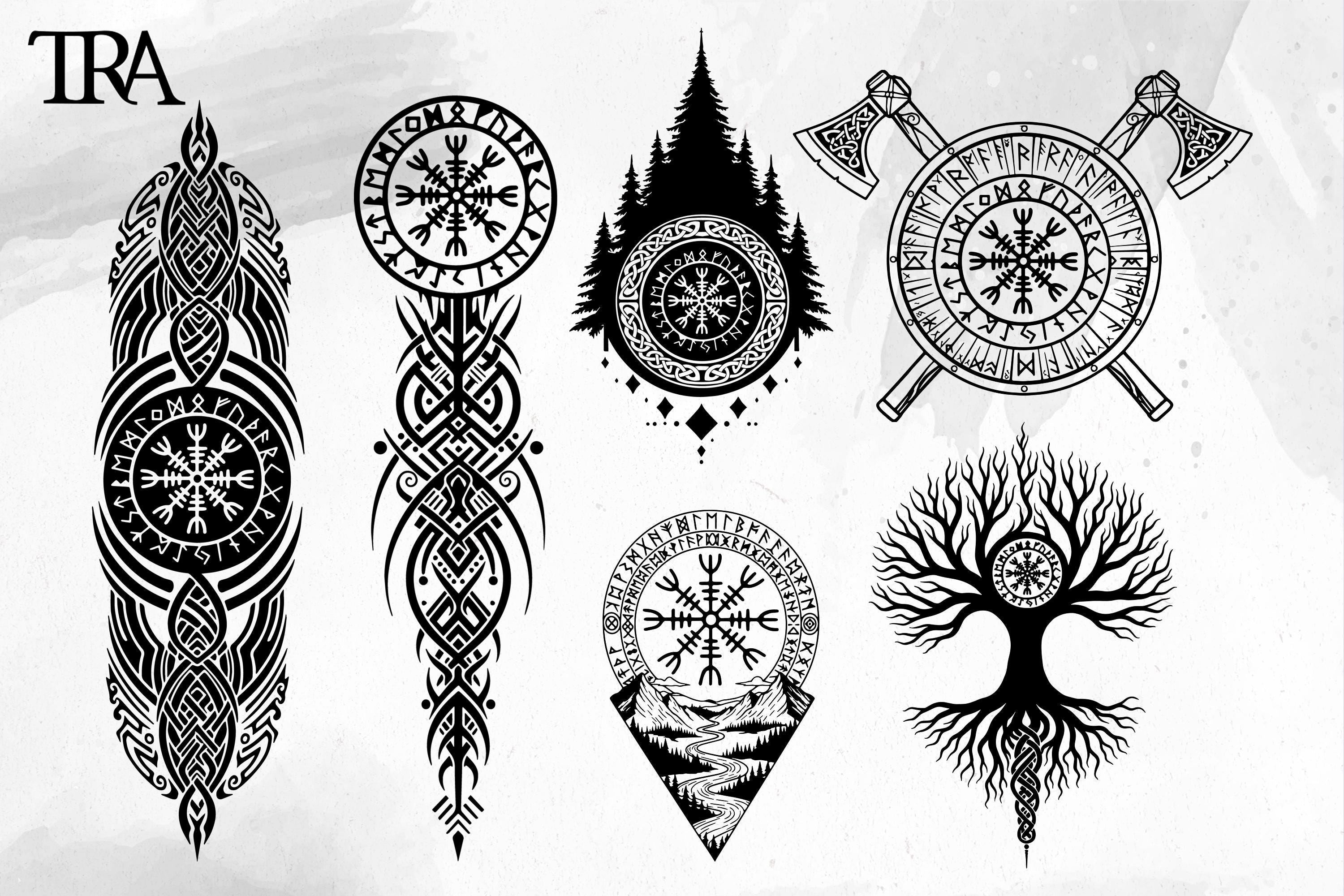 Vegvisir Viking Compass SVG Bundle: Nordic Knotwork Designs (digital ...