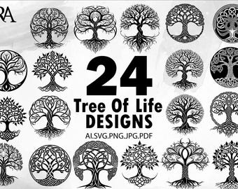 Tree of Life Vegvisir SVG Bundle: Celtic Yggdrasil Designs (Digital Download)