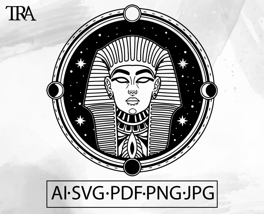 Egyptian Pharaoh SVG King of Egypt Eye of Horus Celestial Ancient Egypt ...