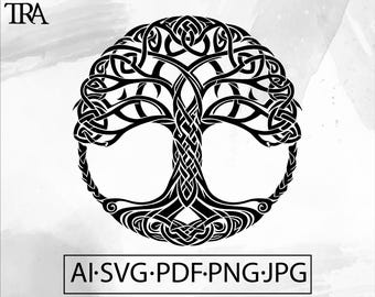 Celtic Tree of Life SVG: Yggdrasil Vegvisir (Digital Download)