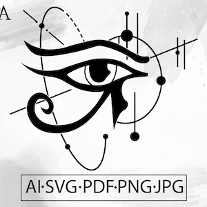 Egyptian Eye of Horus SVG  Mystic Third Eye Ancient Egypt Pharaoh All Seeing Eye - Instant Digital Download cut ai svg eps png pdf cricut