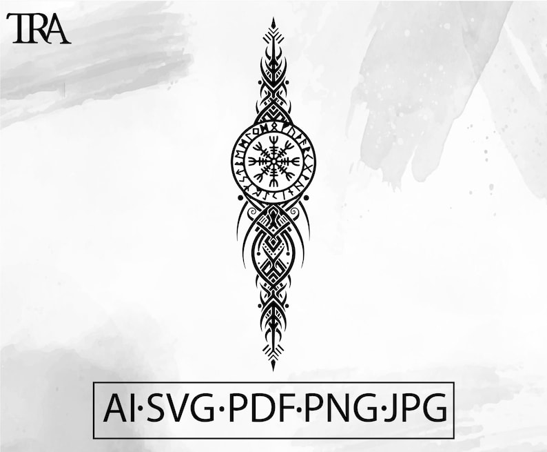Spiritual Viking Rune Vegvisir Compass Sacred Norse Tattoo Celtic Knot ...