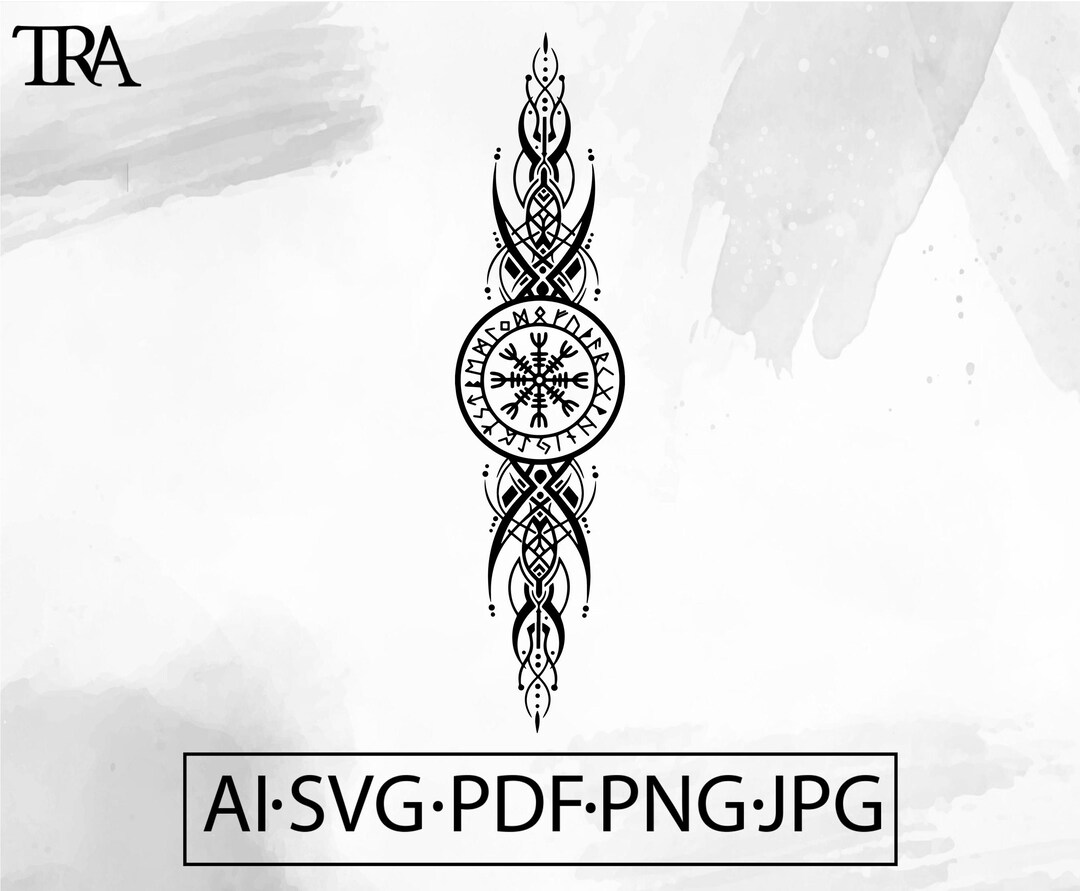 Vegvisir Viking Compass SVG: Norse Runes, Celtic Knot (digital Download ...