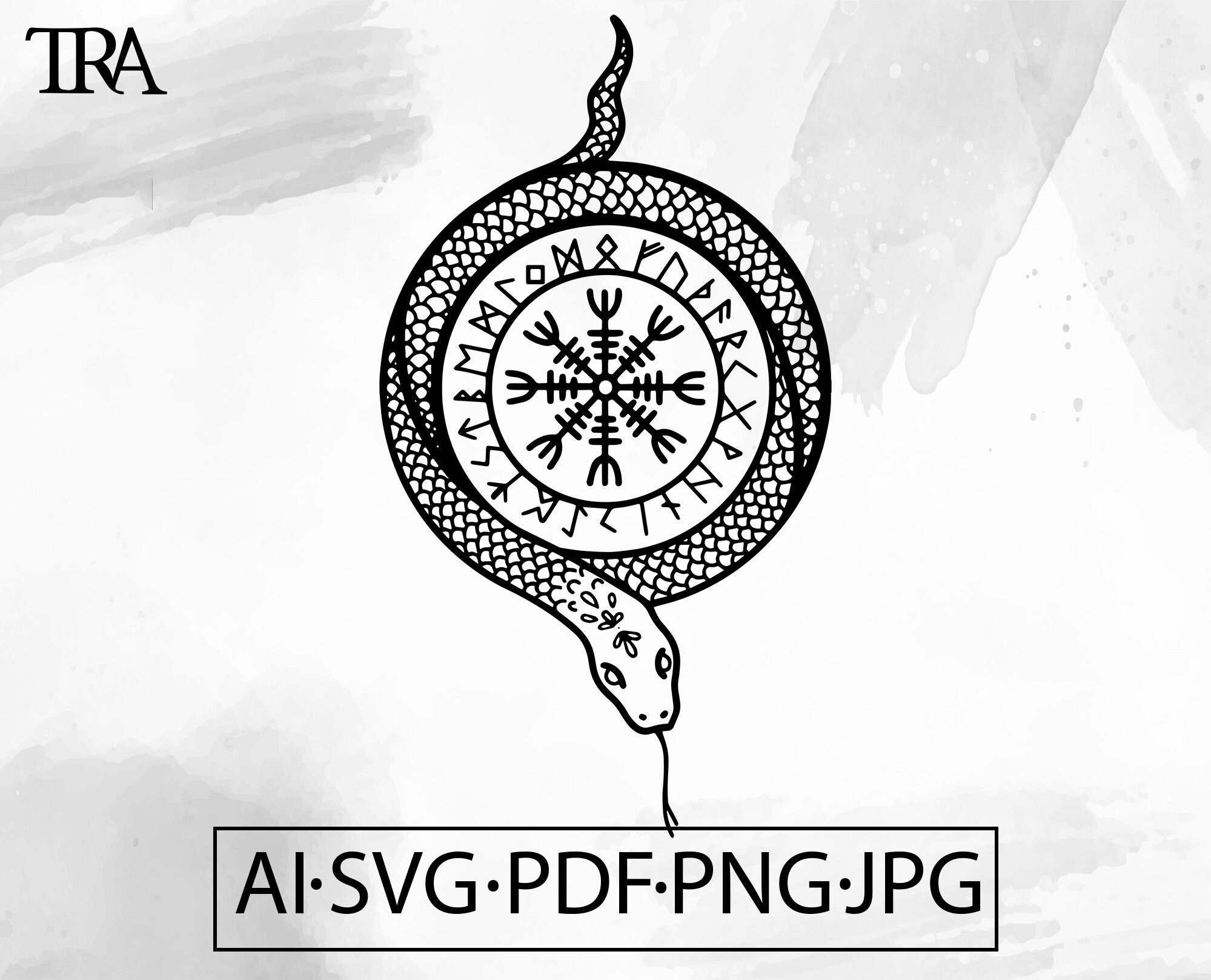 Celtic Vegvisir Knotwork Snake SVG Viking Nordic Norse - Etsy