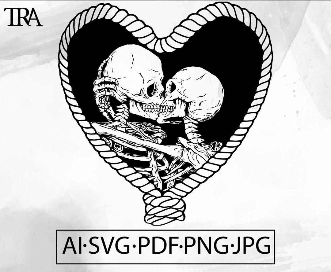 Skull Lovers Svg Tattoo Goth Mystical Horror Gothic Ink Skeleton ...