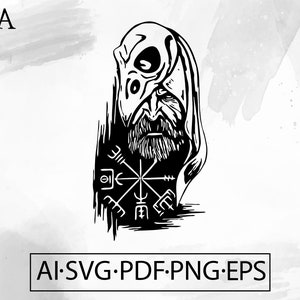 Celtic Vegvisir Viking Warrior SVG nordic Norse Mythology Valknut Knotwork  tattoo - Instant Digital Download file ai svg eps png pdf cricut
