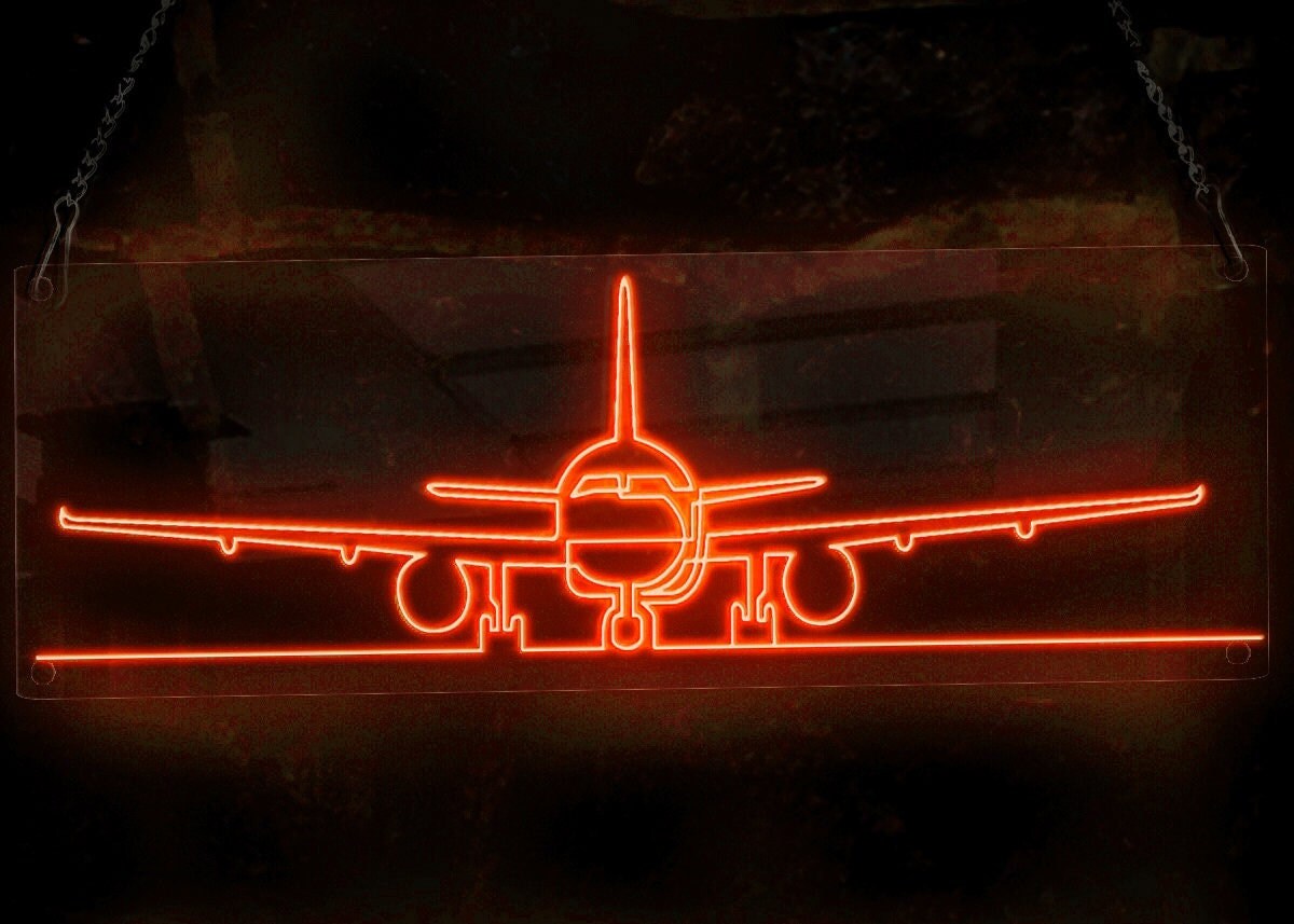 Passenger Airplane Neon Sign, Theme Handmade EL Wire Neon Light Sign