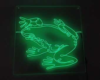 Neon Frog Sign - Etsy