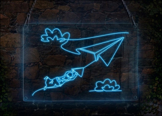 Paper Plane Neon Sign