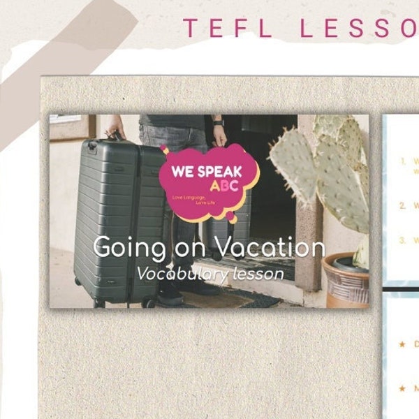 ESL English Lesson Plan - Vacations - TEFL English Lesson Material - Teach/Learn English