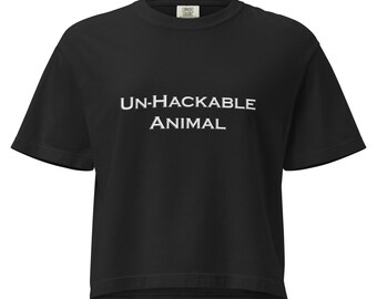Koszulka damska z grubej bawełny Un-Hackable Animal Boxy Tee